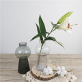 21cm Bubble Ribbed Flower Glass Vases